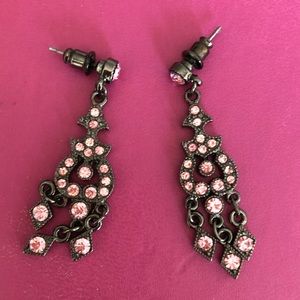 Pale pink dangle earrings